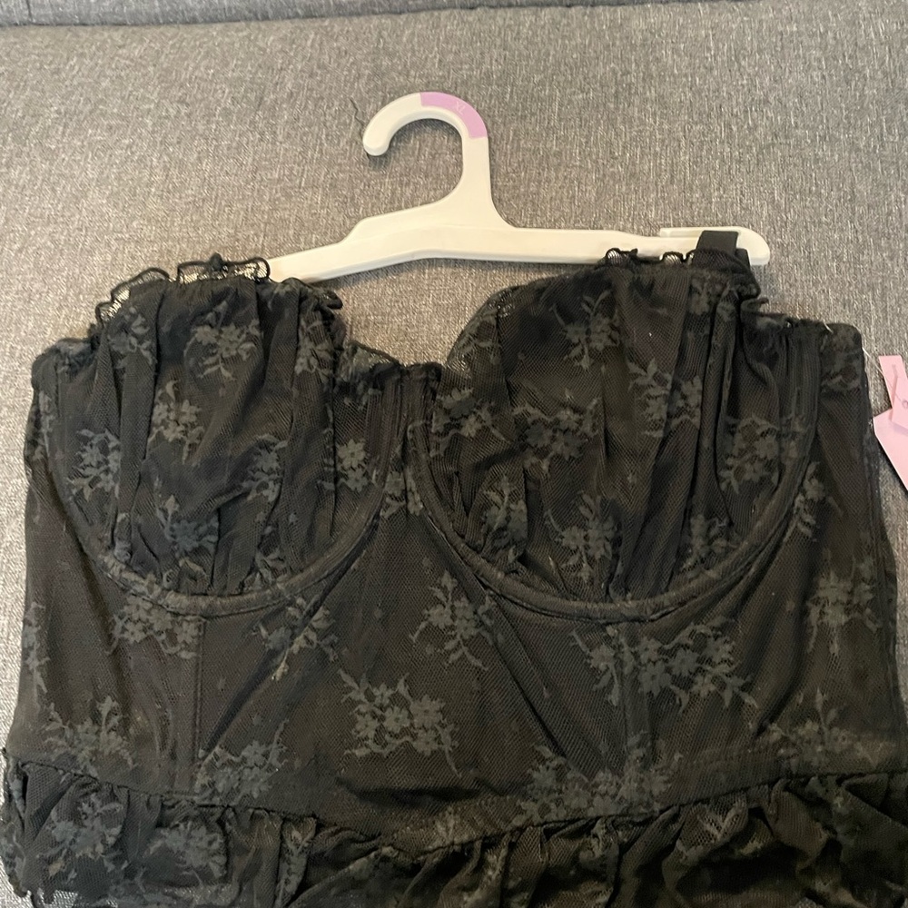 Wild Fable Black Floral Lace Bra